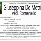 De Metrio Giuseppina Ved. Romanello